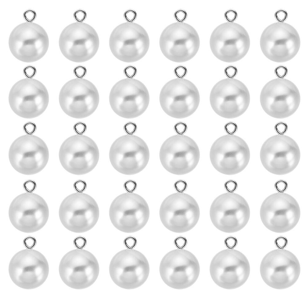 7723 16mm Pearl Charm, 100pcs Pearl Beads Faux Pearl Pendant Charm